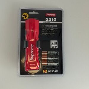 Supreme Pelican 3310 Flashlight Red - New In Package - Collectible